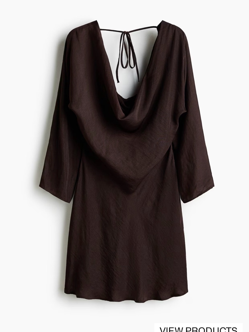 H&M COWL-NECK DRESS WITH FLARED SKIRT